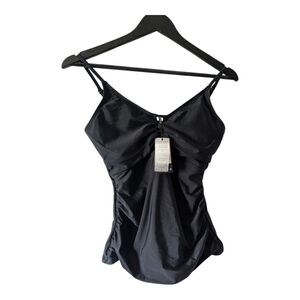 Relleciga Women's Tankini/Bikini Top, Black, Size S, New.